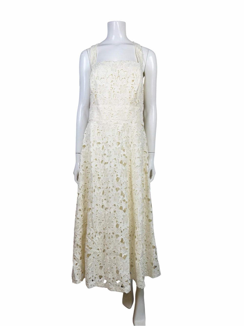 Prabal Gurung for JCPenney Ivory Lace Midi Dress NWT Plus Size 22W Floral Cutout - Picture 3 of 16
